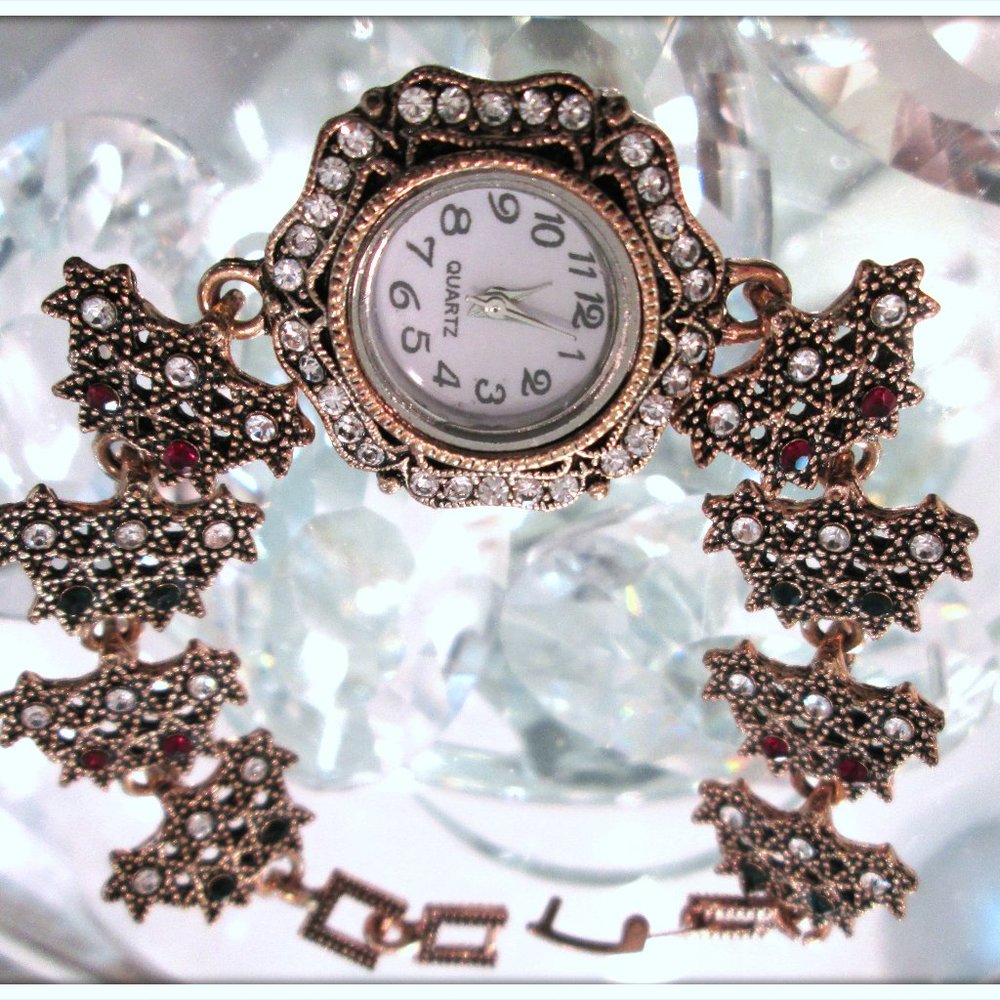 VINTAGE UNIQUE BRACELET WATCHES ANTIQUE GOLD FILLED